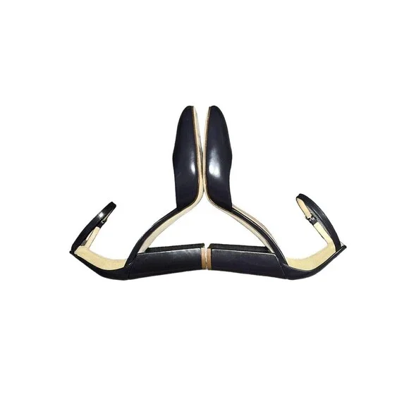 SOLD…….J Crew Maisie Leather Ankle Strap Round Toe Heels, BT907, Size 7 - Picture 4 of 7